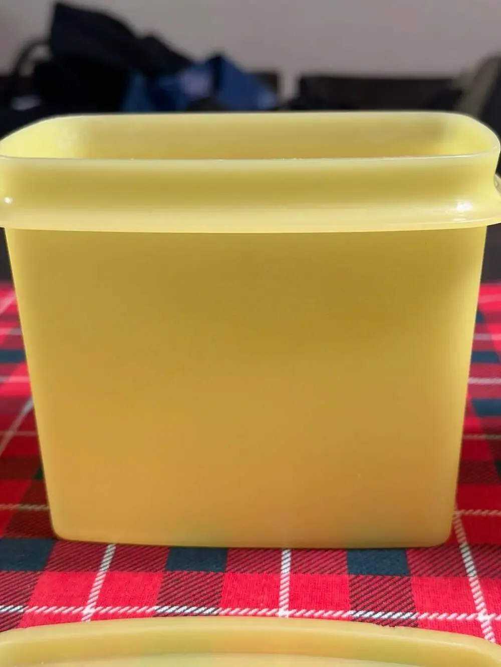 Vintage Tupperware Yellow Rectangular Storage Containers Set of 3